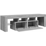 TV ormarić s LED svjetlima siva boja hrasta 140 x 36,5 x 40 cm | shoptok.hr