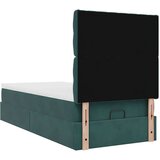  Okvir kreveta s madracima tamnozeleni 80x200cm baršunasti | shoptok.hr