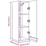 vidaXL TV ormarić Artisan hrast 30,5x30x90 cm izrađeno drvo | shoptok.hr