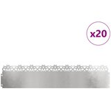  Rubnjaci za travnjak 20 kom. 103 x 0,05 x 22 cm Srebrna | shoptok.hr