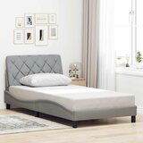 vidaXL Okvir kreveta bez madraca svjetlosivi 100x200 cm od tkanine | shoptok.hr