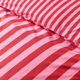 Sassy B Crvena/ružičasta 3-dijelna posteljina za bračni krevet 200x200 cm Stripe Tease – | shoptok.hr