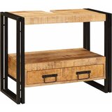 vidaXL Ormarić za umivaonik 71 x 33 x 58 cm Čvrsto drvo manga, željezo Cijene