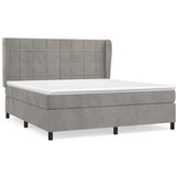  Box spring postelja z vzmetnico svetlo siva 180x200 cm žamet, (20789825) | Shoptok.si