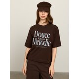 Sinsay Pamučna majica s natpisom | shoptok.hr