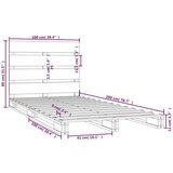  Posteljni okvir bel 100x200 cm trdna borovina, (20724657) | Shoptok.si