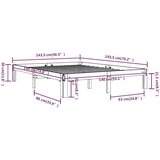  Okvir za krevet od masivne borovine bijeli 140 x 190 cm | shoptok.hr