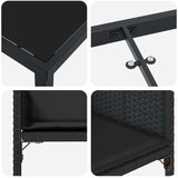 vidaXL set od 5 komada za blagovanje u vrtu s jastučićima crni poli ratan | shoptok.hr
