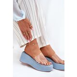 Boto Women's Slippers With Transparent Strap On Wedge Jeans Meltiana | shoptok.hr