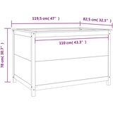  Povišena vrtna gredica boja meda 119,5x82,5x78 cm od borovine | shoptok.hr
