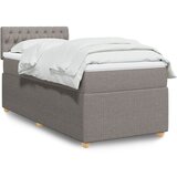 vidaXL Box spring postelja z vzmetnico taupe 90x190 cm blago | Shoptok.si