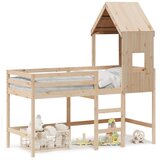 Maison Chic Postelja za odrasle - Posteljni Okvir z lestvijo in streho 80x200 cm borovina, (22082504) Cene