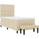  Krevet s opruga kutije s uzglavljem Krema 80 x 200 cm tkanina | shoptok.hr