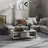 vidaXL Klubska mizica betonsko siva 103,5x60x35 cm iverna plošča Cene