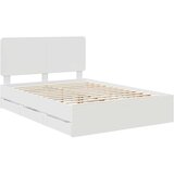  Krevetna konstrukcija Bijelo 140 x 190 cm Inženjersko Drvo | shoptok.hr