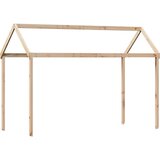  Krevet na kat s ljestvama i krovom 80x200 cm od borovine | shoptok.hr