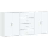 vidaXL Komoda 3 kosi bela 60x31x84 cm inženirski les | Shoptok.si