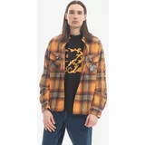Billionaire Boys Club Košulja s primjesom vune Check Shirt boja: narančasta, regular, s klasičnim ovratnikom, B22417-ORANGE