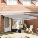 vidaXL Automatska uvlačiva tenda svjetlosiva 400x300 cm, Zamjenska tkanina za tenda okvira 4x3 m svjetlosiva Cijene