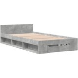  Okvir kreveta s ladicom siva boja betona 90 x 190 cm drveni | shoptok.hr