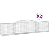  Lučne gabionske košare 2 kom 400x50x80/100 cm pocinčano željezo | shoptok.hr