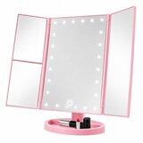 LEAN 31068 LED kozmetično ogledalo 1x/10x s povečanjem, roza Slike