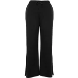 Trendyol Curve Black Slit Detailed, Fine Knitted Sweatpants