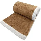 Rjava odeja iz sherpa flisa 150x200 cm Island –