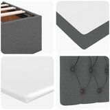 vidaXL okvir za krevet s madraca tamnosivi 120x190 cm od tkanine | shoptok.hr