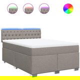 Maison Chic Box spring postelja - Vzmetna postelja z vzmetnico taupe 160x200 cm blago SL23807, (21879772) | Shoptok.si