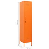vidaXL Omara s ključavnico oranžna 35x46x180 cm jeklo | Shoptok.si
