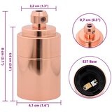  Grla za žarulje 2 kom ružičasto zlato E27 ružičasto zlatna 41 x 80 mm | shoptok.hr