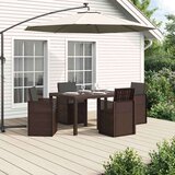  Komplet za jedilnico v vrtu 5 pcs Rjava in antracit PP, (5000301250) | Shoptok.si