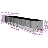  Kavez za kokoši s igralištem svjetlosivi 110x813x110 cm čelični | Shoptok.si