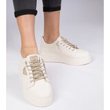 D/CEO marka niezdefiniowana Beige sneakers with gold rhinestones Treysi | Shoptok.si