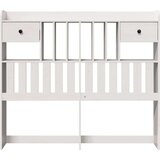 vidaXL Vzglavje s predelki bela 135 cm trdna borovina | Shoptok.si