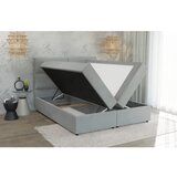 Ropez Svijetlo sivi tapecirani bračni krevet s prostorom za odlaganje s podnicom 160x200 cm Rico – | shoptok.hr
