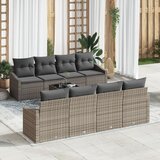 vidaXL 9-dijelni set vrtnih sofa s jastučićima siva poli ratan Cijene