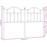  Metalno zamjensko uzglavlje crno 150 cm | shoptok.hr