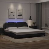  Okvir kreveta Viana s LED-om bez madraca crni 200 x 200 cm | shoptok.hr