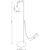 Sollux Črna jeklena stoječa svetilka z upogljivo konstrukcijo (višina 165 cm) Zylo – | Shoptok.si