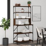  Pekarski stalak sa 6 razina Smeđi hrast 90x40x180 cm drveni | shoptok.hr