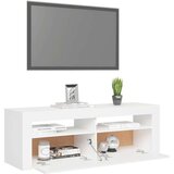 vidaXL TV omarica z LED lučkami bela 120x35x40 cm | Shoptok.si