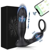 AlvUp - pametni masažnik prostate z vibracijami s penisnim obročem (črna) Cene
