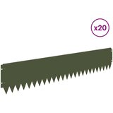  Ograda oko Travnjaka 20 pcs 103 x 20 cm Čelik Maslinastozelena | shoptok.hr