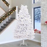  Umjetno božićno drvce s nogom Bijela 300 cm PVC i čelik | shoptok.hr