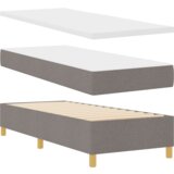 Box Postelja z vzmetnico z vzmetnico Taupe 80 x 200 cm blago, (5000126738) | Shoptok.si
