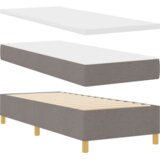 Box spring krevet s madracem &amp LED taupe 80x200 cm tkanina | shoptok.hr