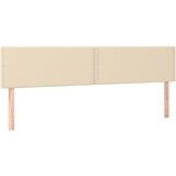 Maison Chic Posteljno vzglavje - Vzglavna omarica 2 kosa krem 90x5x78/88 cm blago, (22077135) Cene