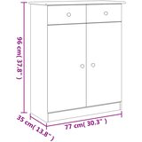 Ormarić za cipele ALTA 77 x 35 x 96 cm od masivne borovine | shoptok.hr